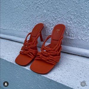 Zara heels with cords bloggers fav